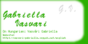 gabriella vasvari business card